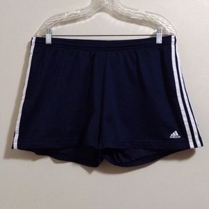 Adidas Navy Blue Lined Exercise Running Jogging Shorts!